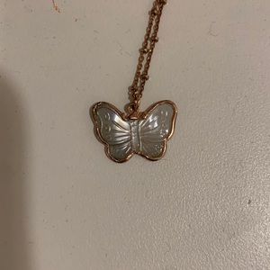 Rose Gold Joy Dravecky Mother of Pearl Butterfly 14”